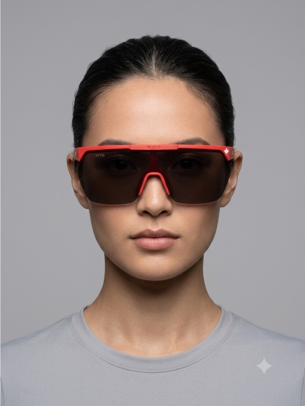 Kits Red Canada Visor Cycling Sunglasses - Unisex